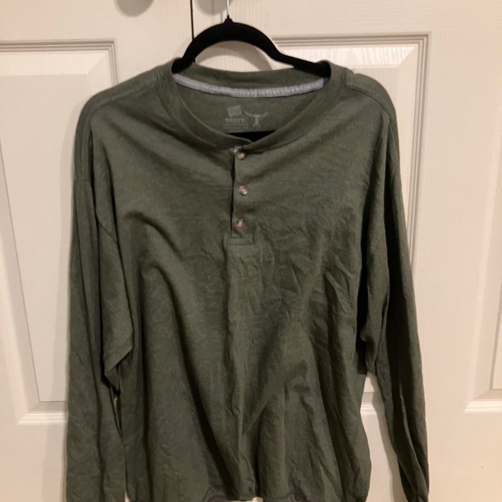 Men's Green and Khaki Shirt